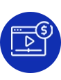 Paid social media advertising campaigns process icon