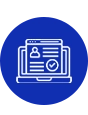 Social media platform profile setup and optimization icon