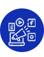 Social media marketing strategy planning process icon